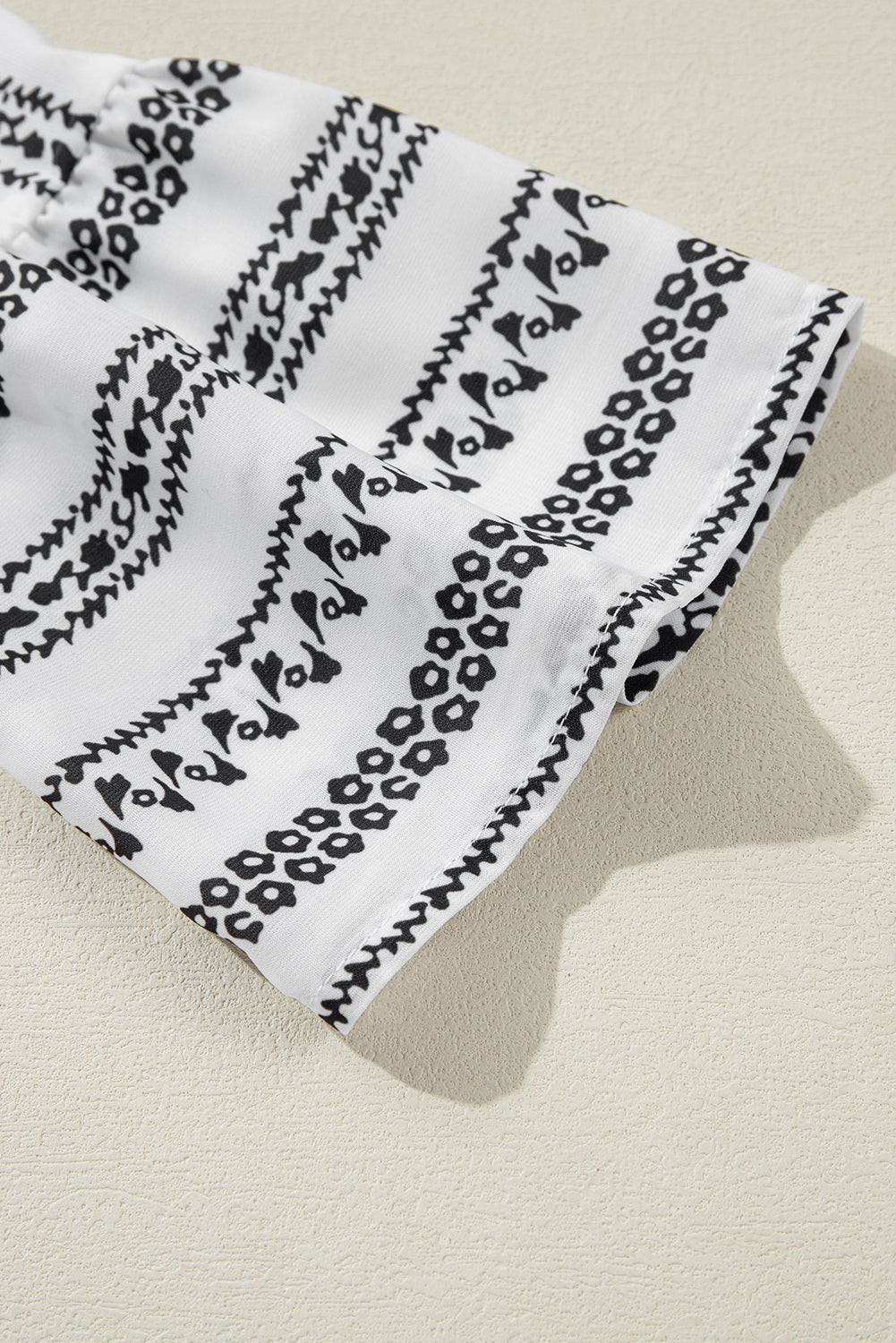 Black Stripe V Neck Bell Sleeve High Waist Mini Dress eAura