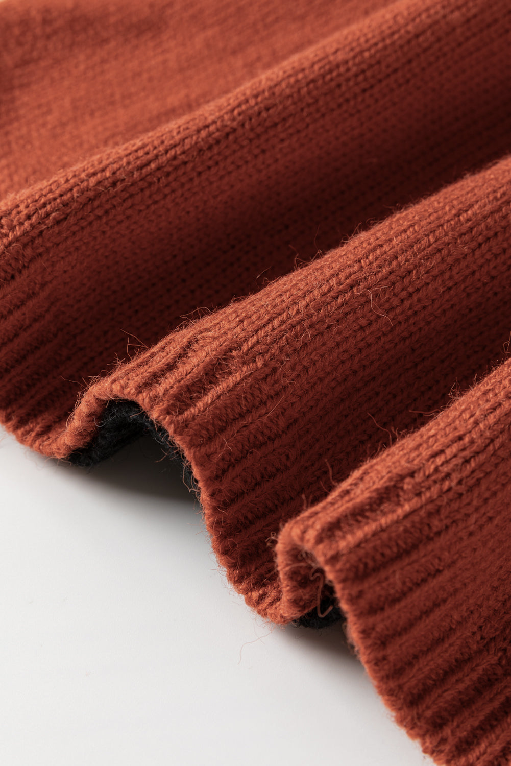 Colour Block Turtle Neck Drop Shoulder Knit Sweater Dear-Lover Dropshipping