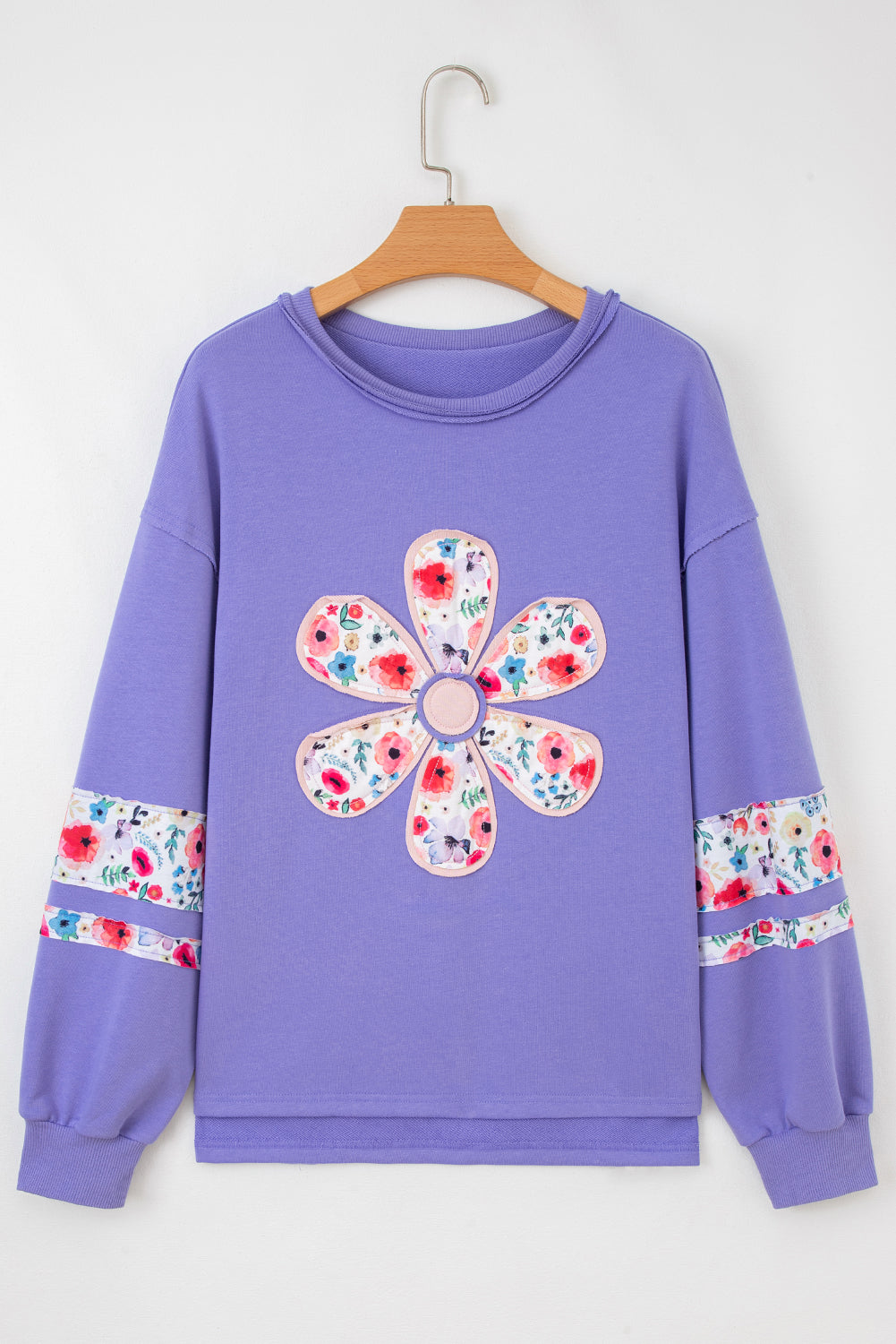 Floral Oversize Pullover Sweatshirt - eAura