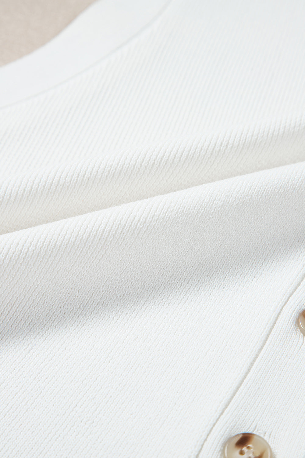 White V Neck Buttoned Sweater Vest eAura