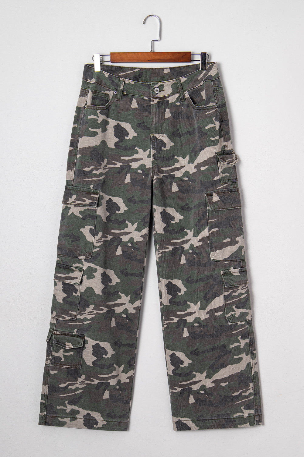 Camo Cargo Wide Leg Jeans - eAura