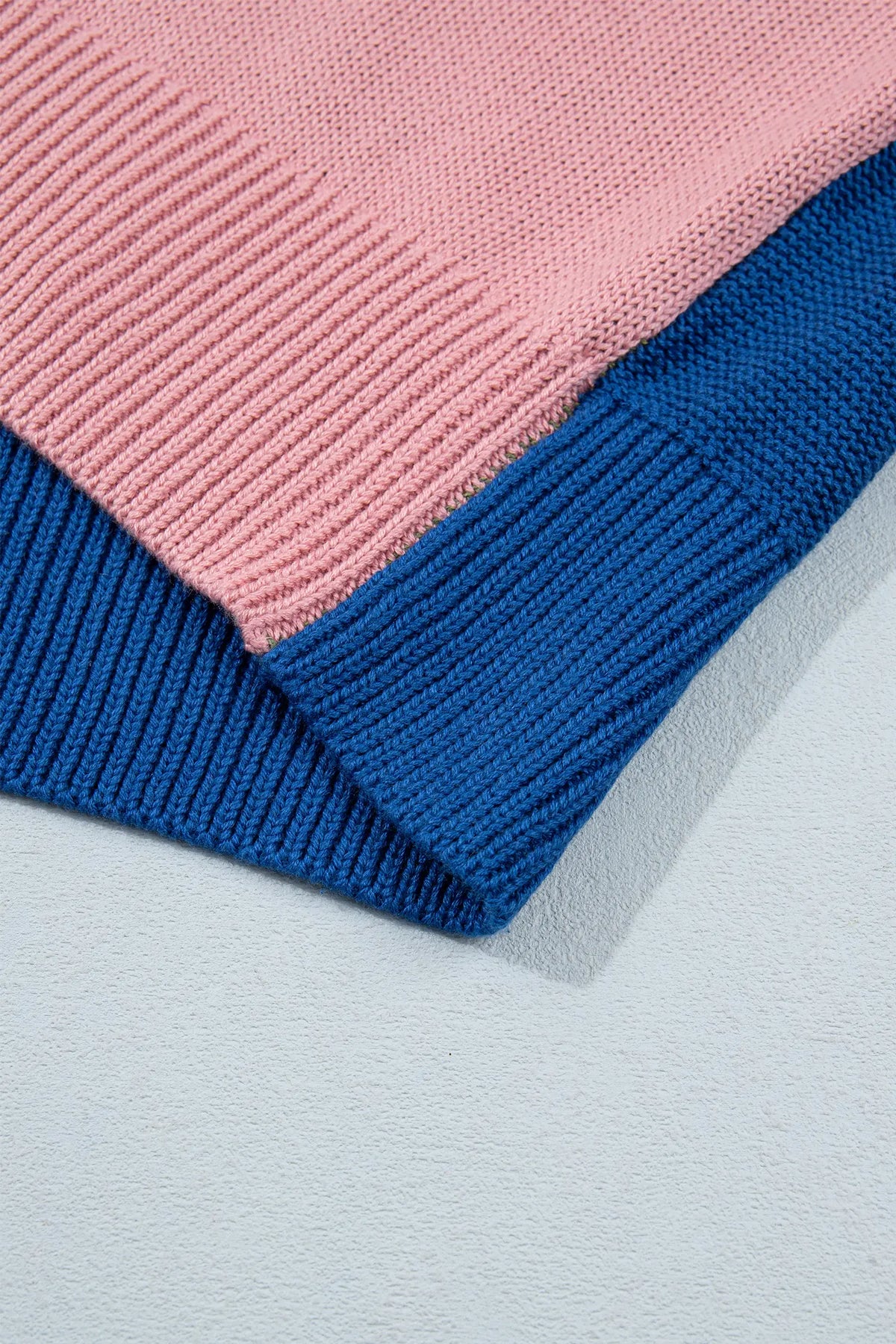 Western Colourblock Patchwork Striped Long Sleeve Pullover Sweater – Multicolour