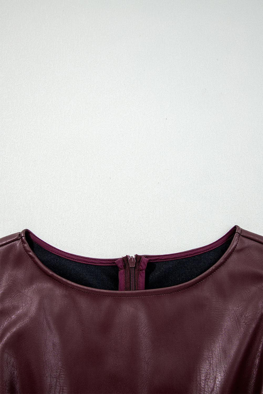 Black Faux Leather Sleeveless Mini Dress eAura