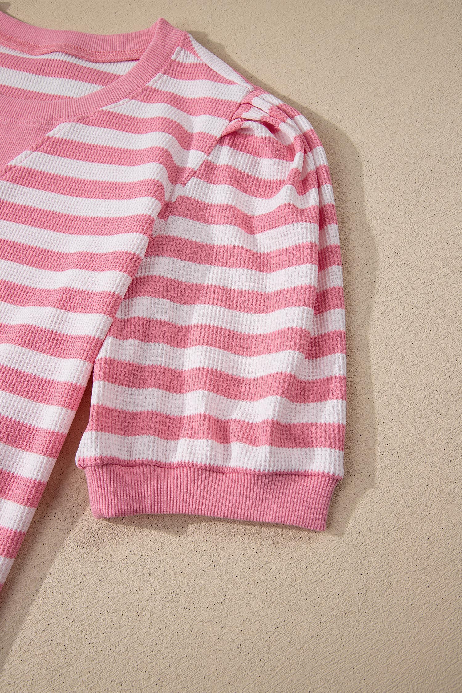 Puff Short Sleeve T Shirt Matching Shorts Set – Green Stripe