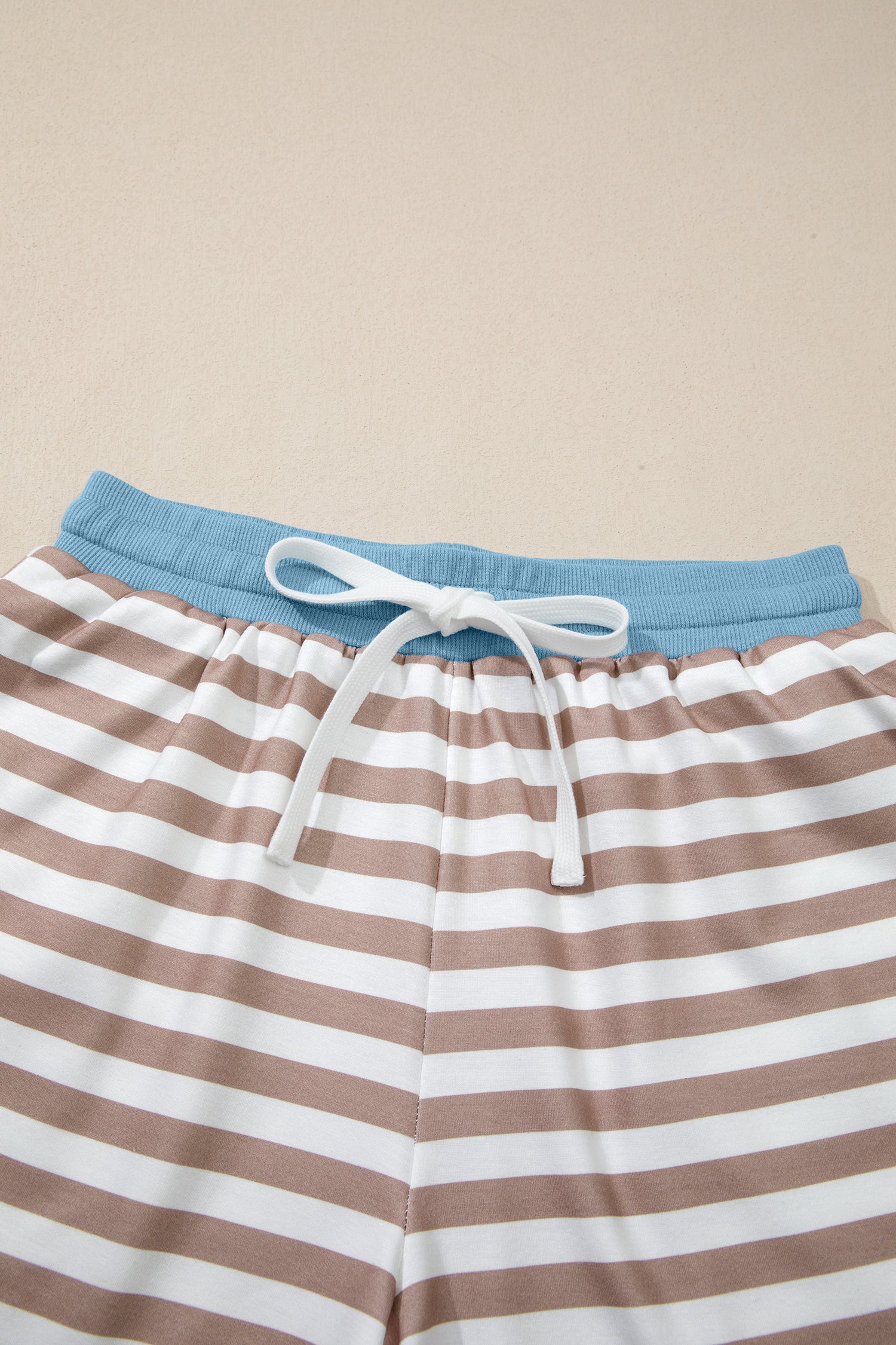 Stripe Oversized Pullover Co-ord Shorts Set - eAura