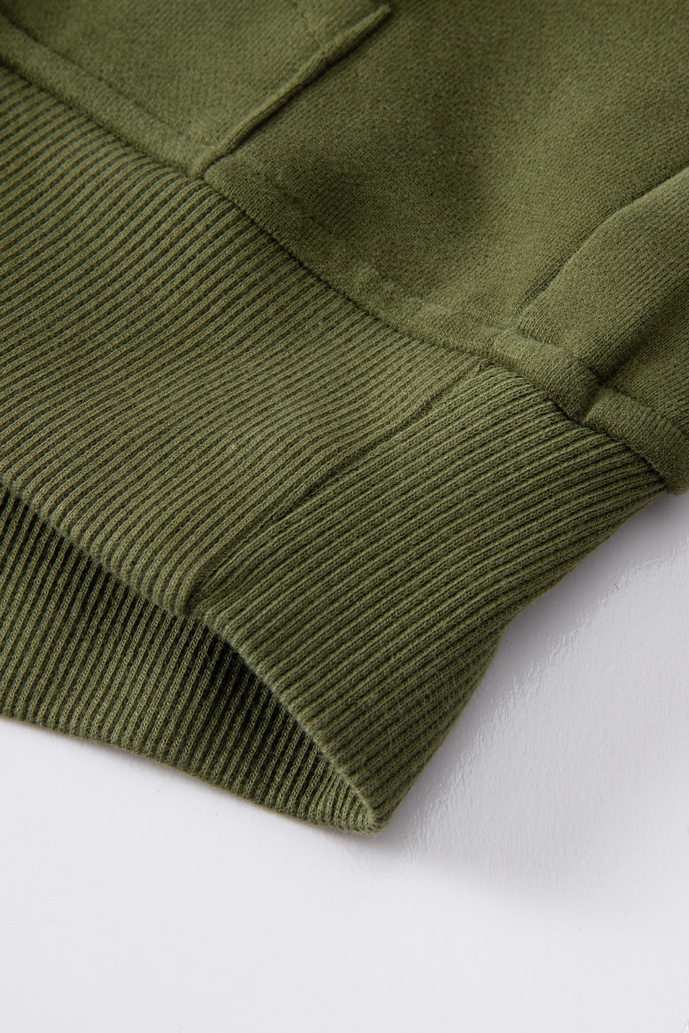 Brown Fleece Lined Zip Up Stand Collar Thumbhole Sleeve Sweatshirt eAura