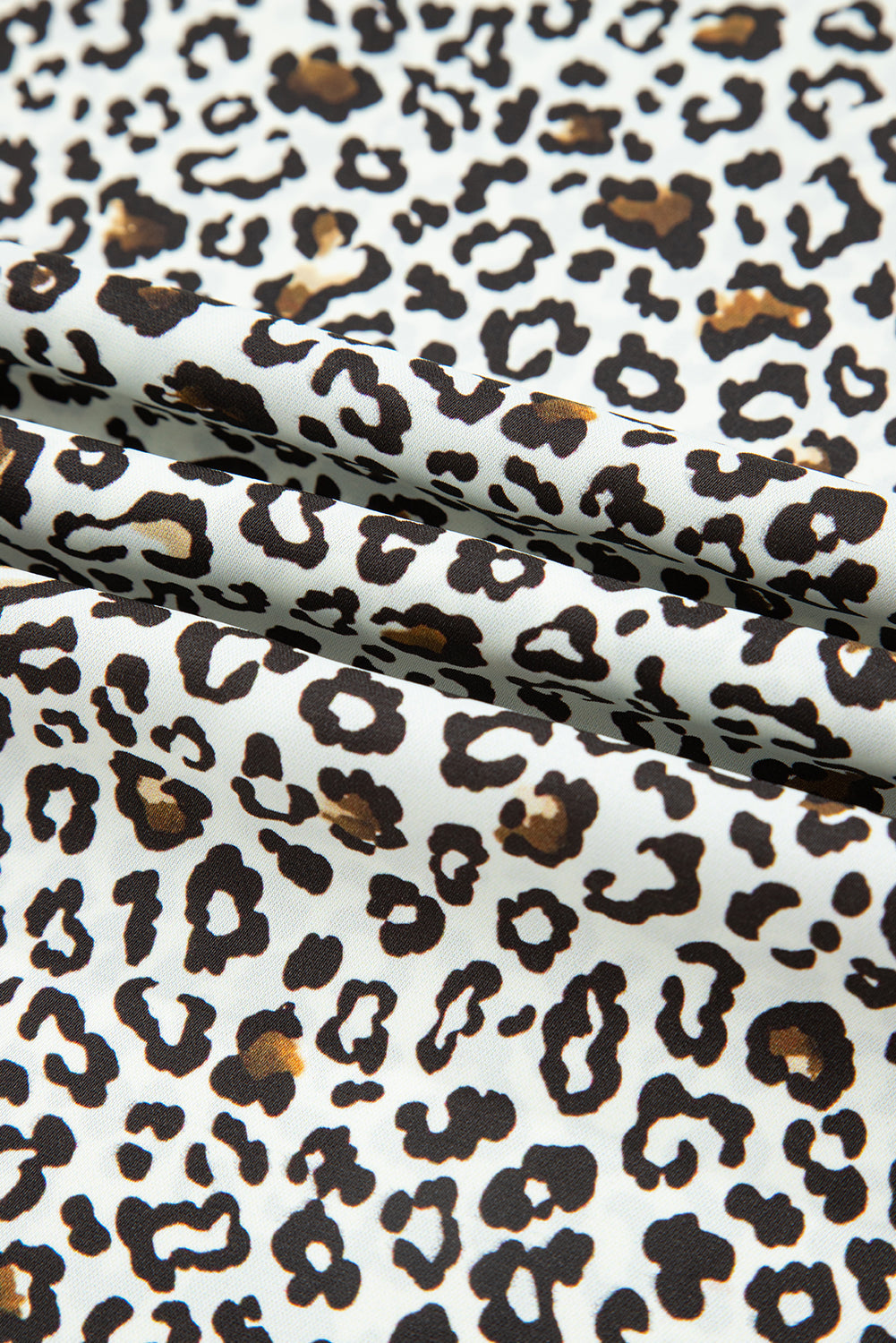 Plus Size V-Neck Leopard Print Puff Sleeve Mini Dress - eAura