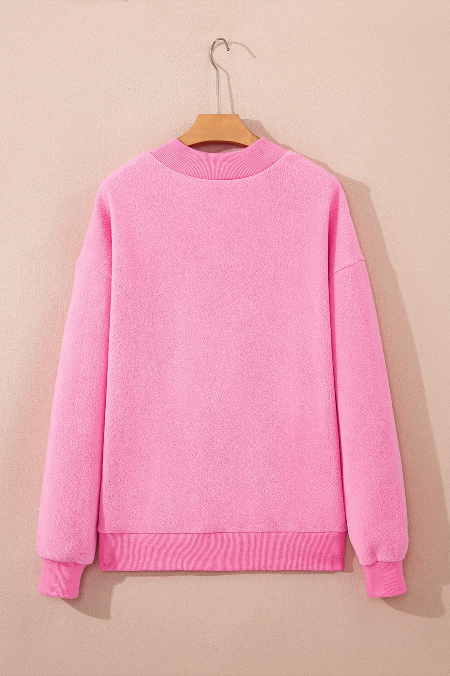 Carrot Oversize Drop Shoulder Reversible Mock Neck Sweatshirt – Orange