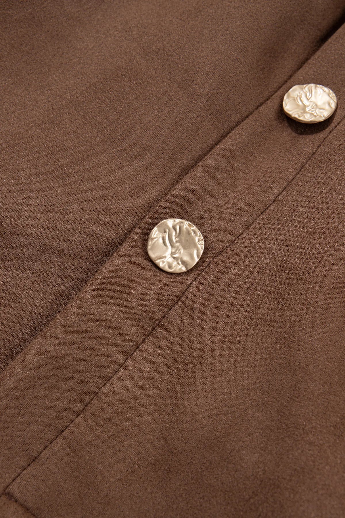 Mini skirt asymmetric wrap with button detail