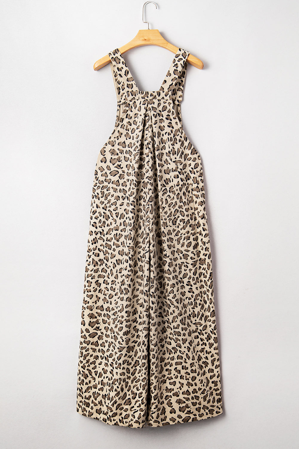 Brown Leopard Bib Wide Leg Jumpsuit - eAura