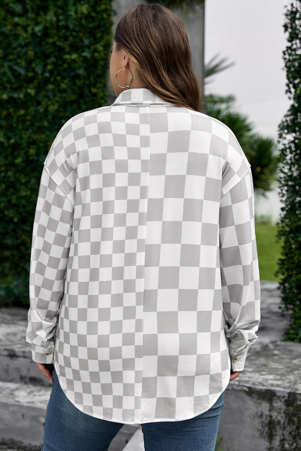 Checkered Buttoned Down Casual Jacket - eAura