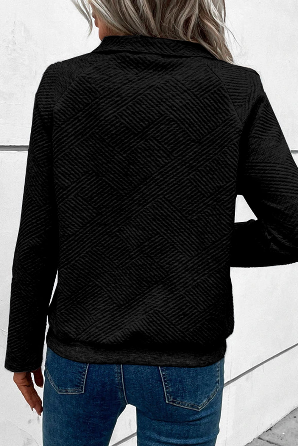 Laurel Green Textured Knit Buttoned Kangaroo Pocket Sweatshirt eAura
