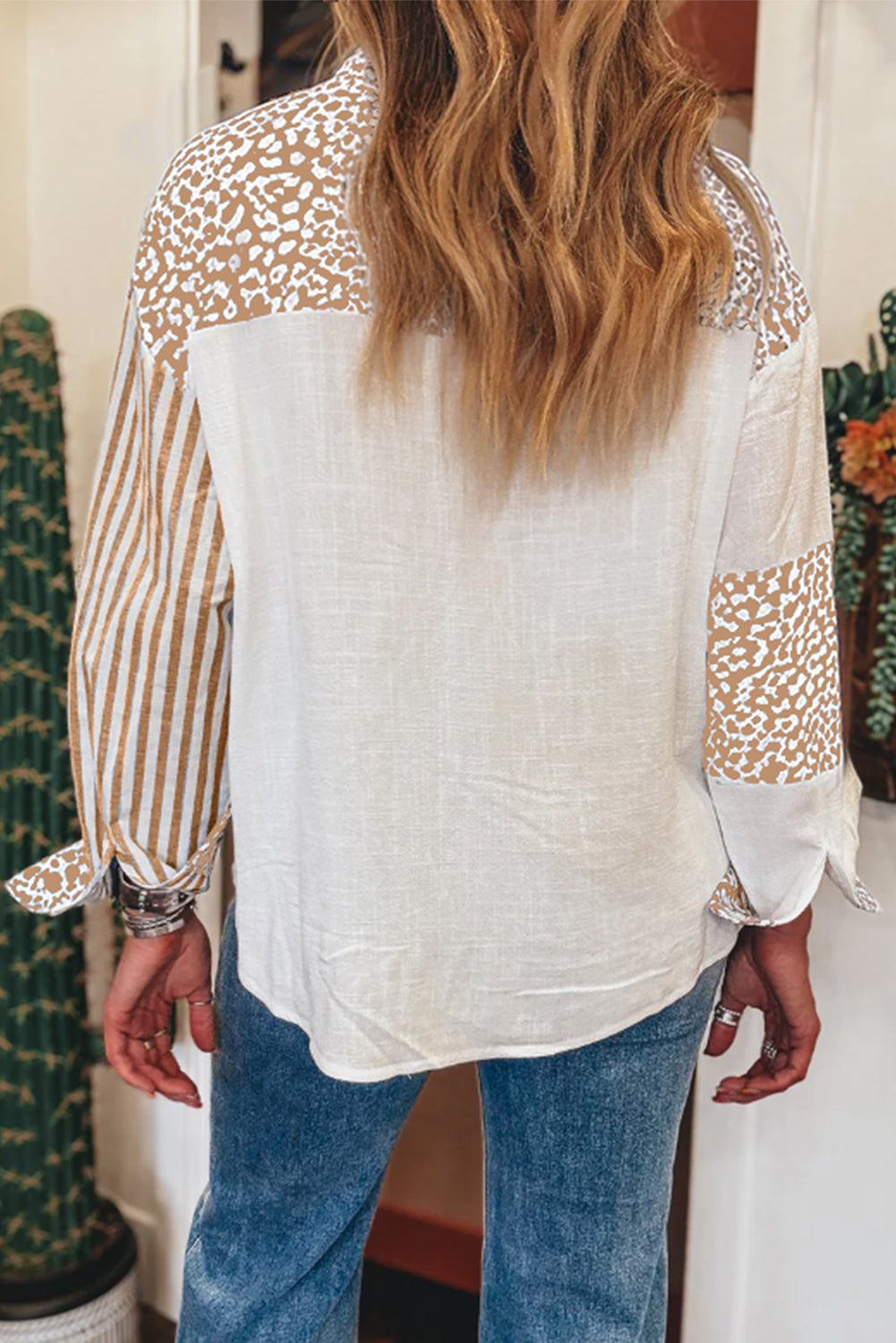 Leopard Striped Western Casual Shirt - eAura