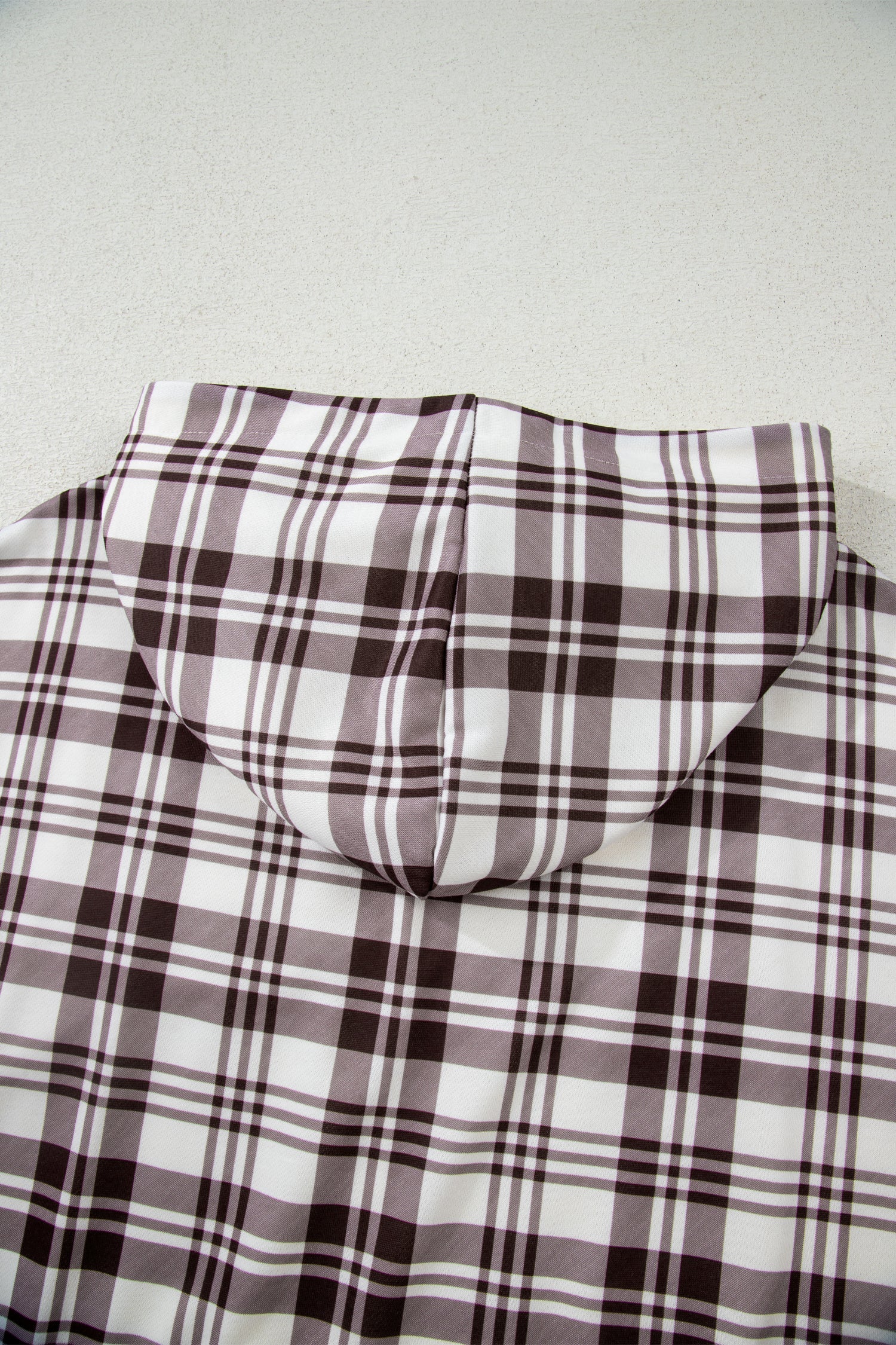 Plaid Patchwork Side Slit Sweatshirt - Tops/Sweatshirts & Hoodies