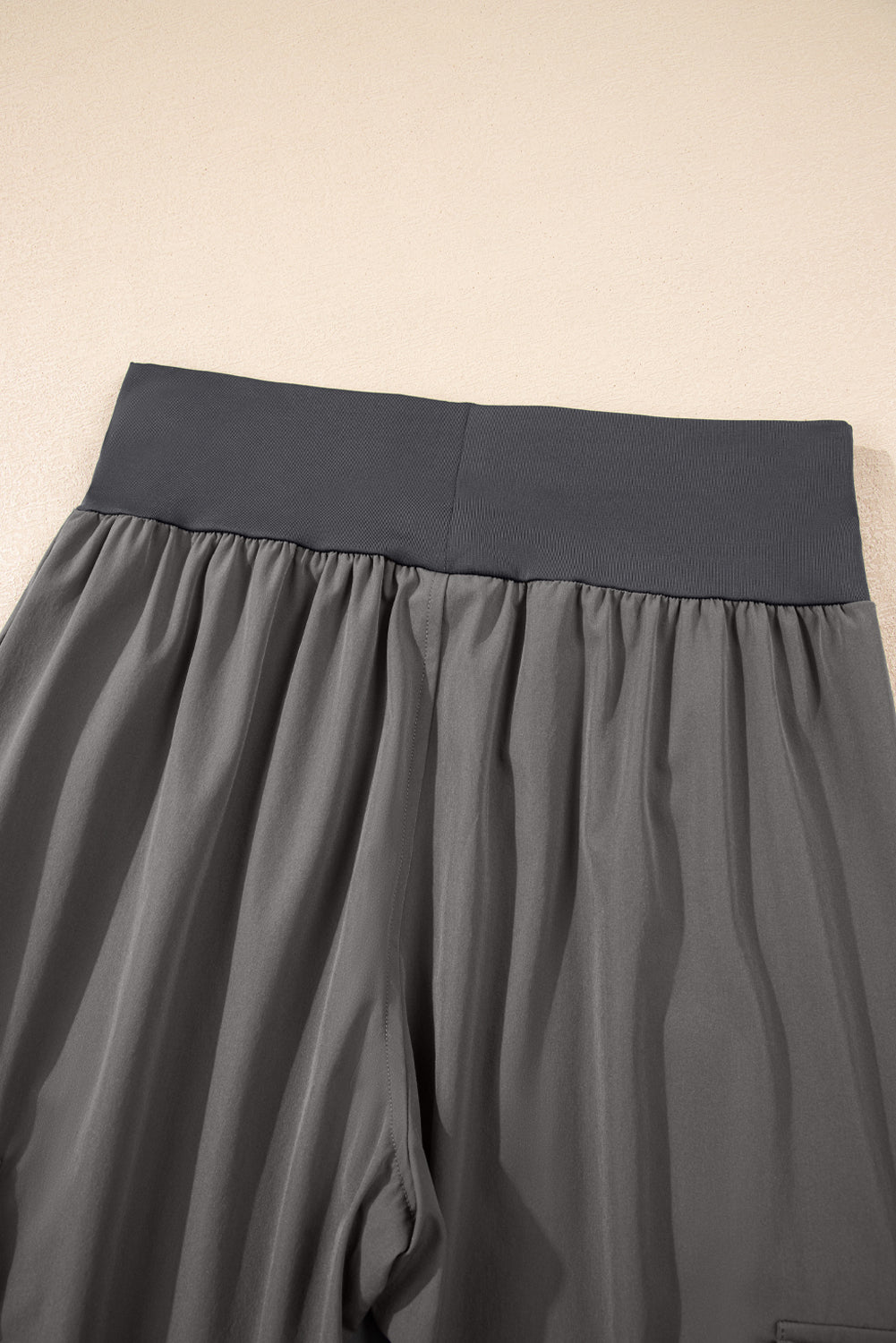 Elastic High Waist Cargo Jogger Trousers With Pockets - eAura