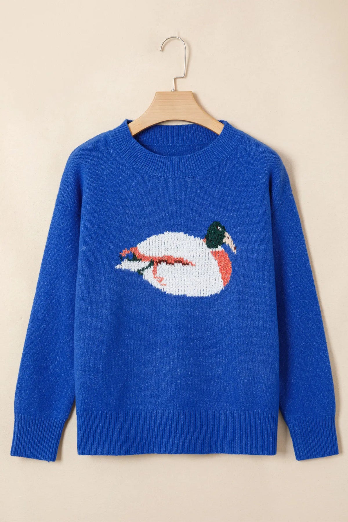 Drop Shoulder Long Sleeve Sweater – Sky Blue