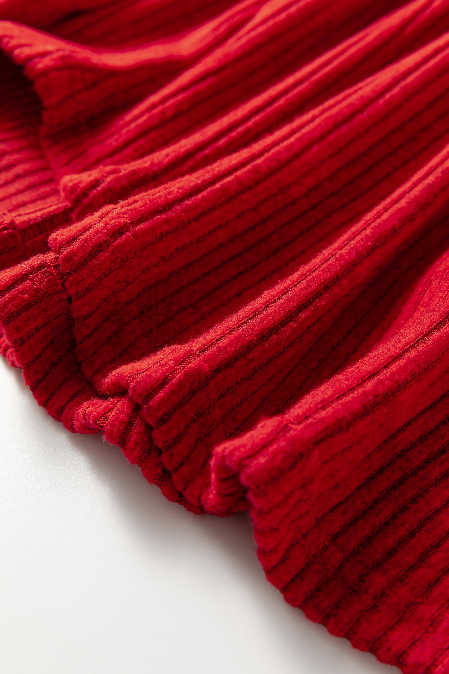 Ribbed Notched Neck Knit Long Sleeve Leggings Two Pieces Lounge Set – Racing Red