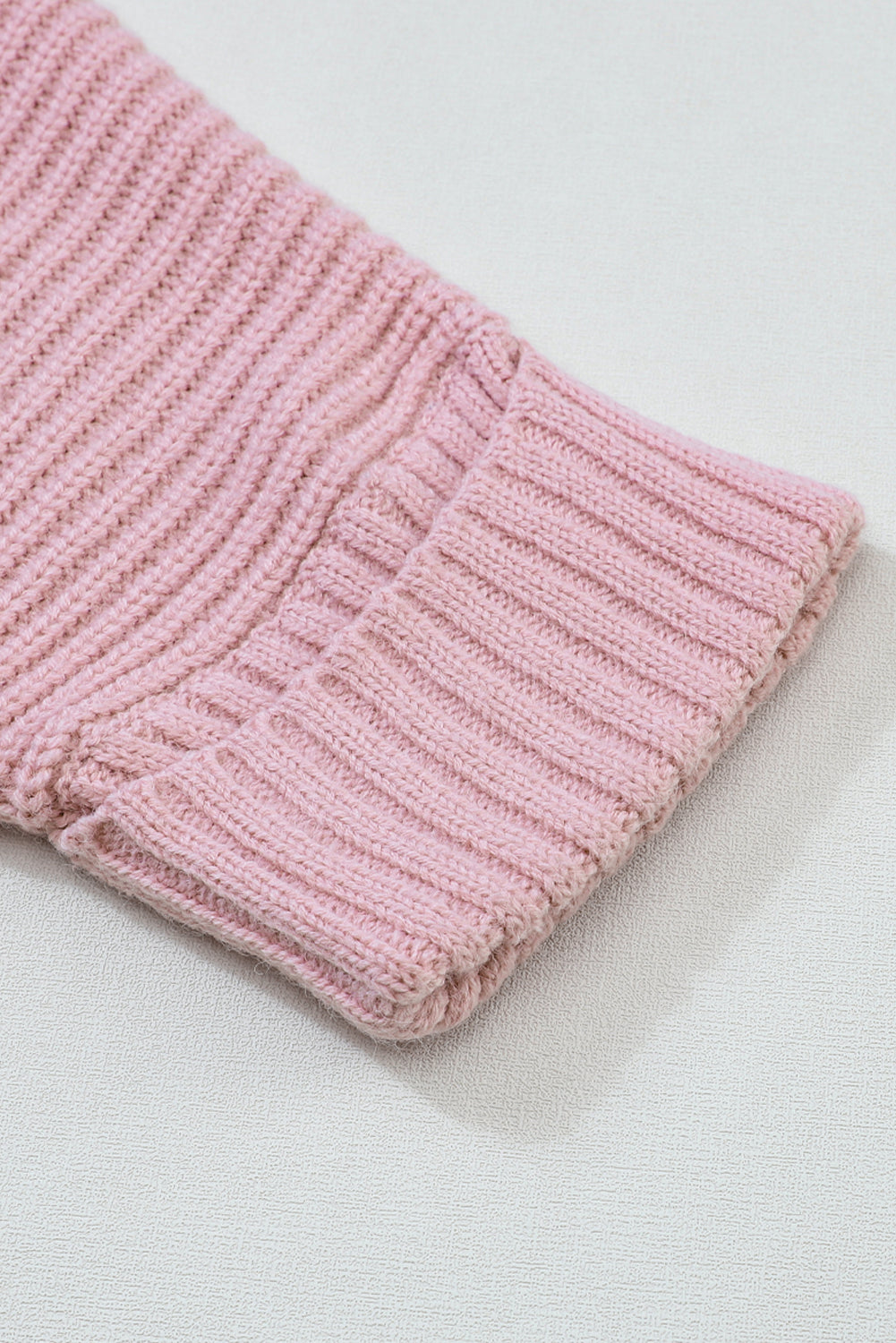 Pink Oversized Fold Over Sleeve Open Front Cardigan eAura