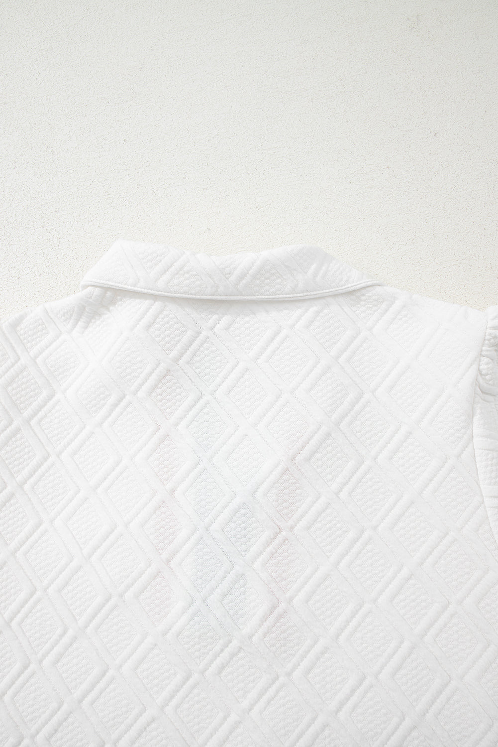 Jacquard Edge Puff Sleeve Quarter Zip Mini Dress eAura