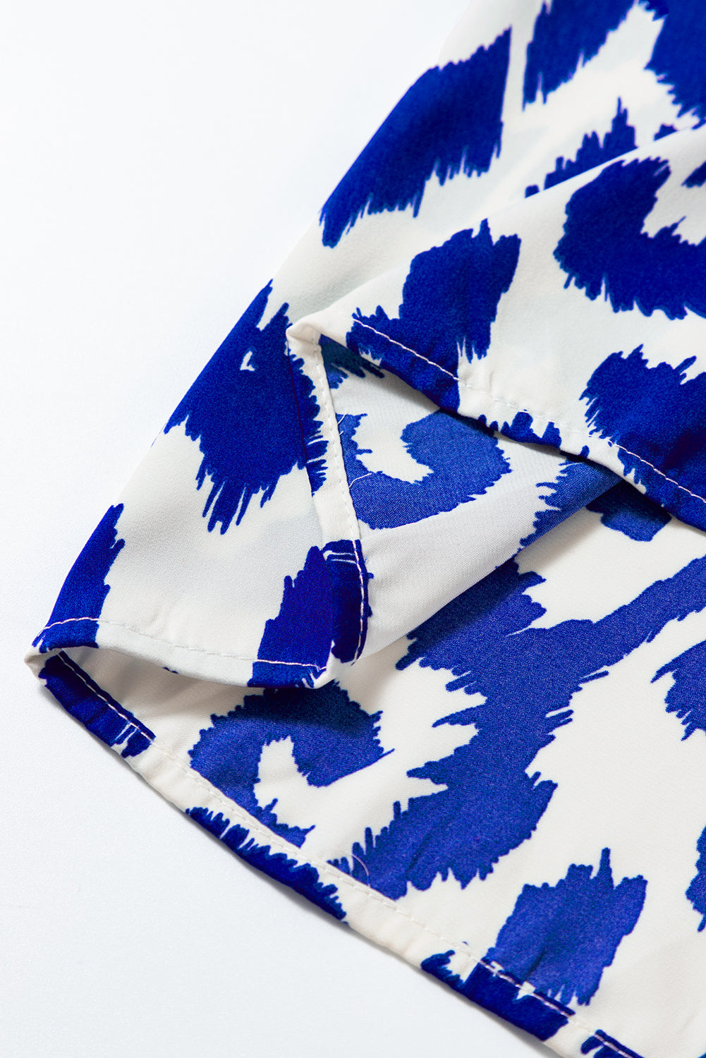 Blue Western Abstract Geometric Printed Maxi Dress Beagle Boutique Fashion Outlet