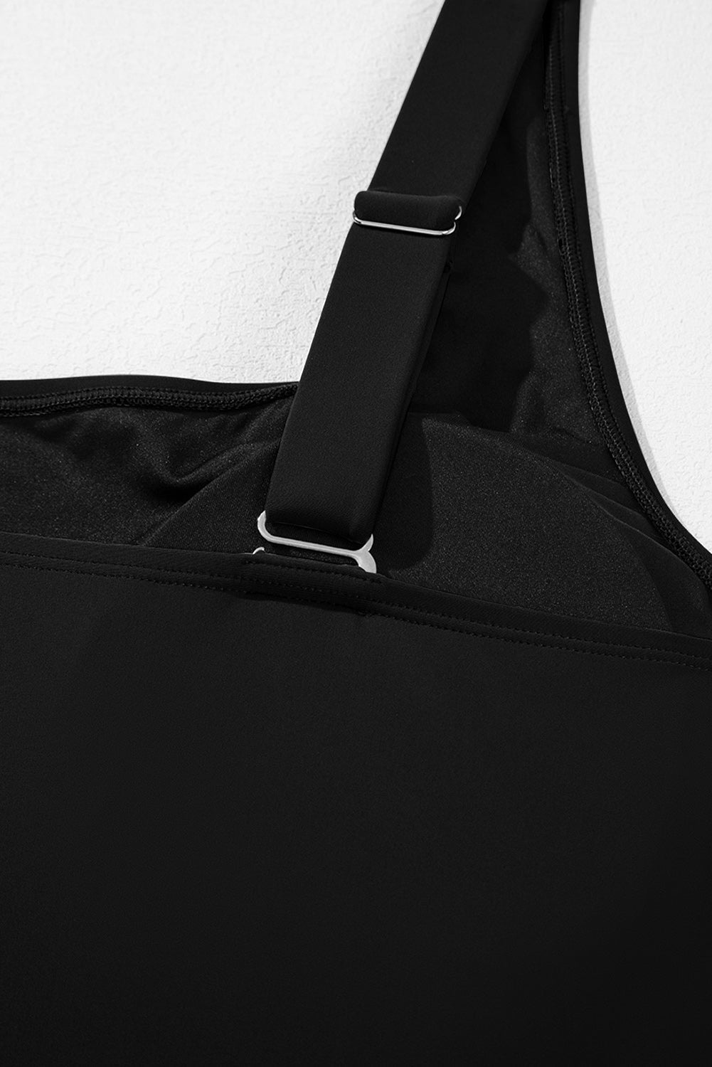 Black Square Neck Knot Plus Size One Piece Swimsuit BB Fashion Outlet