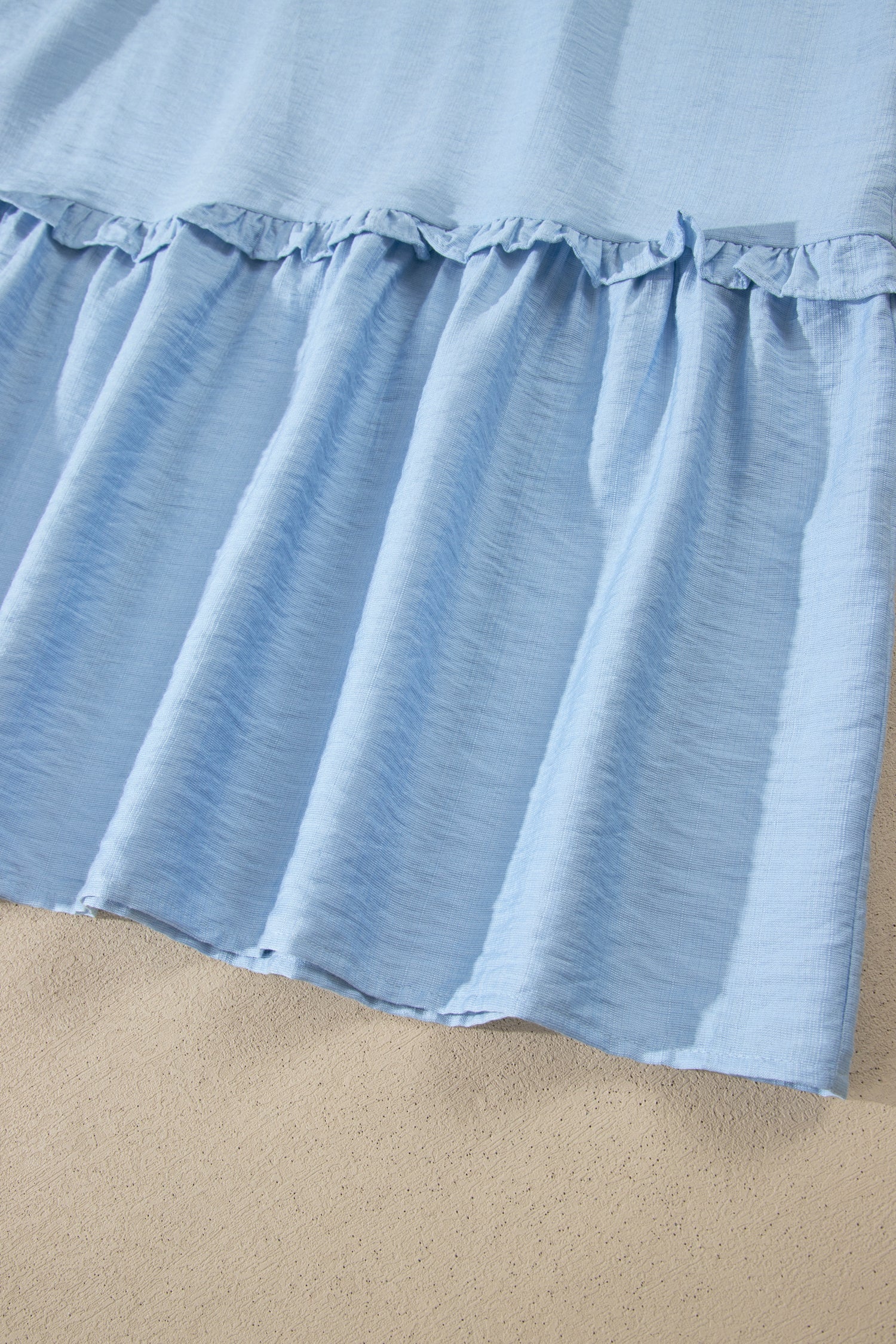 Ruffle Trim High Waist Sleeveless Maxi Dress