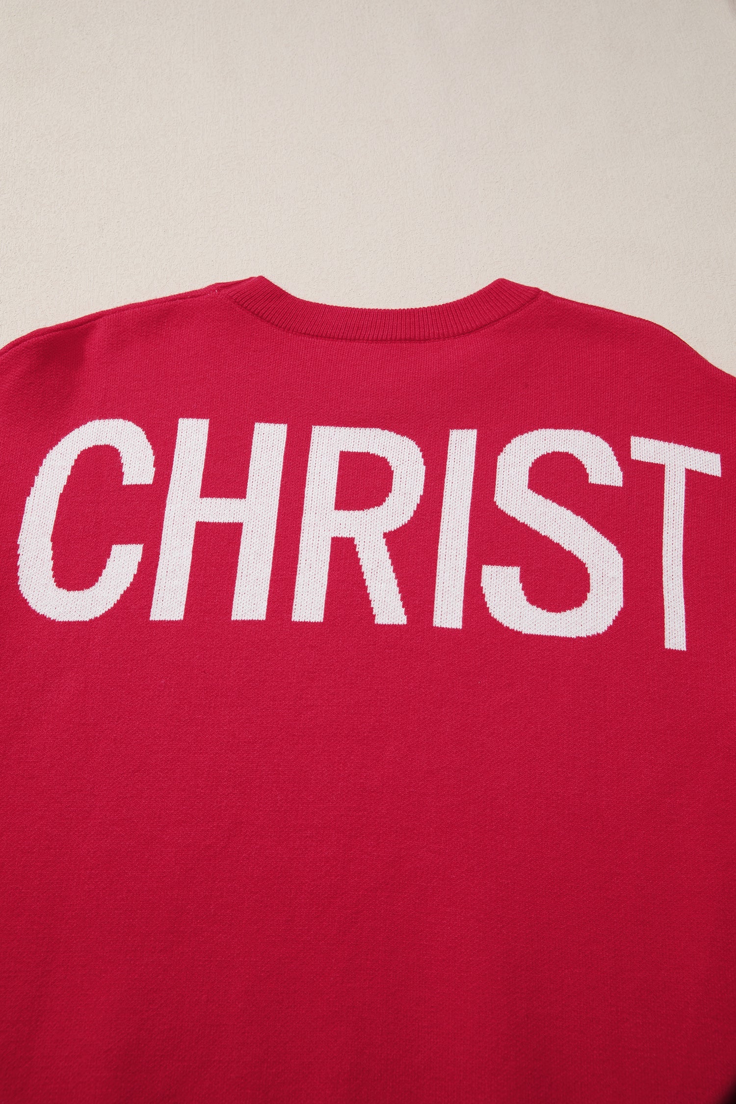 HO MERRY CHRISTMAS Drop Shoulder Loose Sweater - Sweaters & Cardigans/Sweaters
