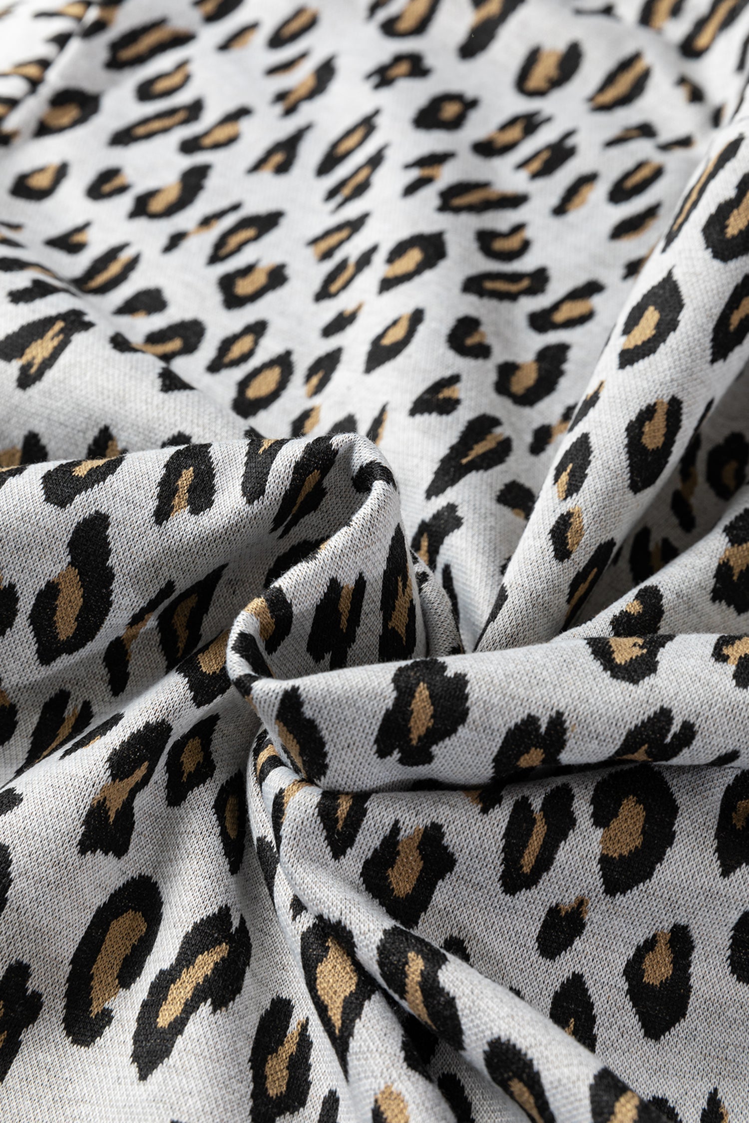 Leopard Print Casual Tee and Pants Co-ord Set - Two Piece Sets/Pant Sets