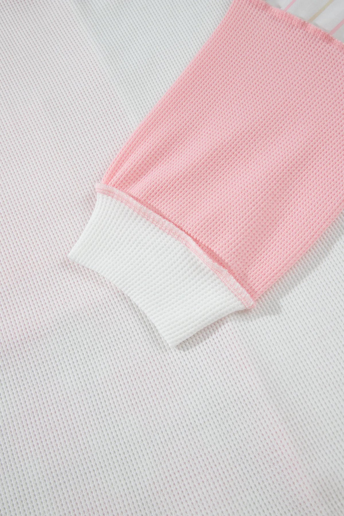 Colourblock Plaid Panel Long Sleeve Plus Size Blouse – Pink