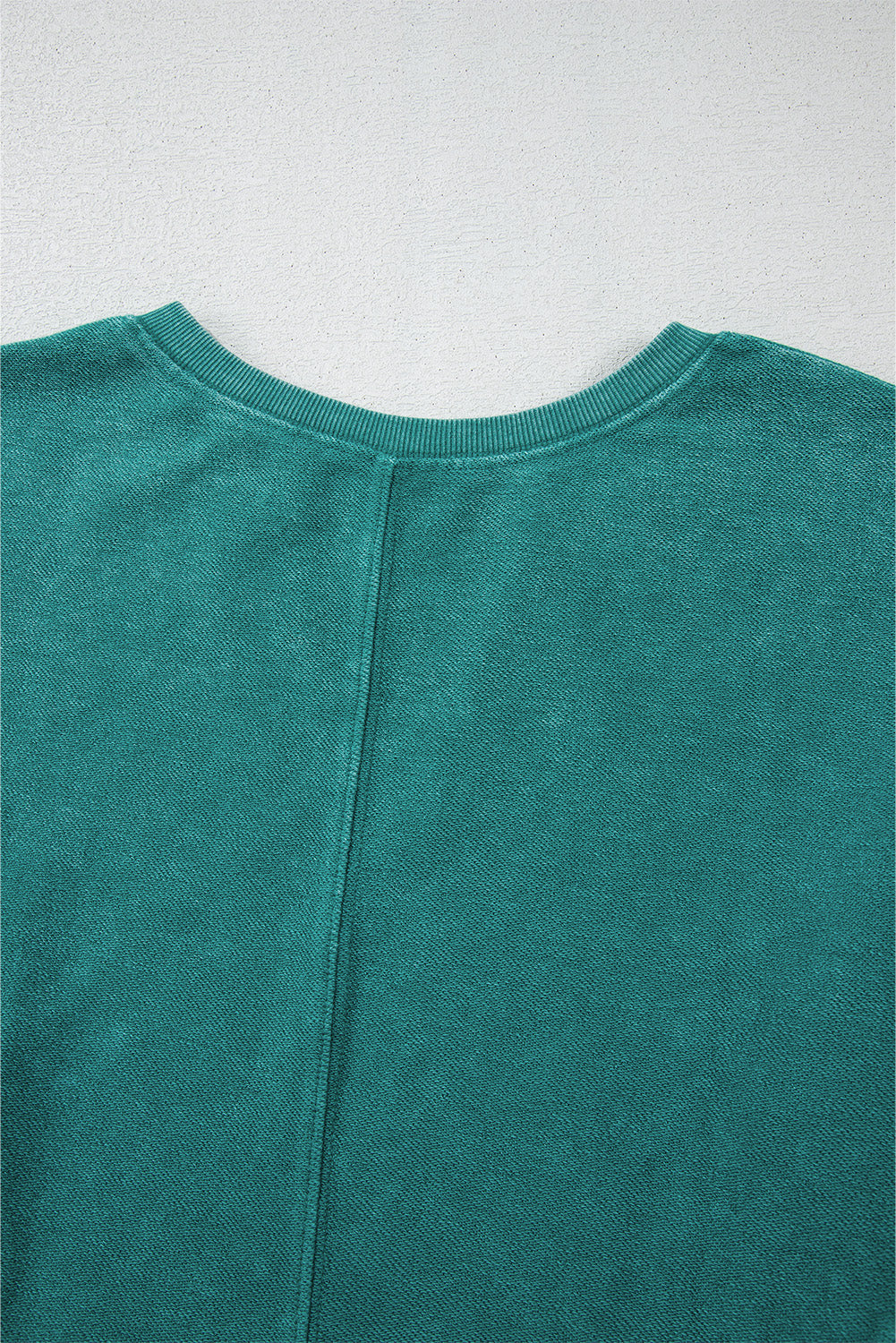 Skobeloff Solid Colour Notched Neck Drop Shoulder Sweatshirt eAura