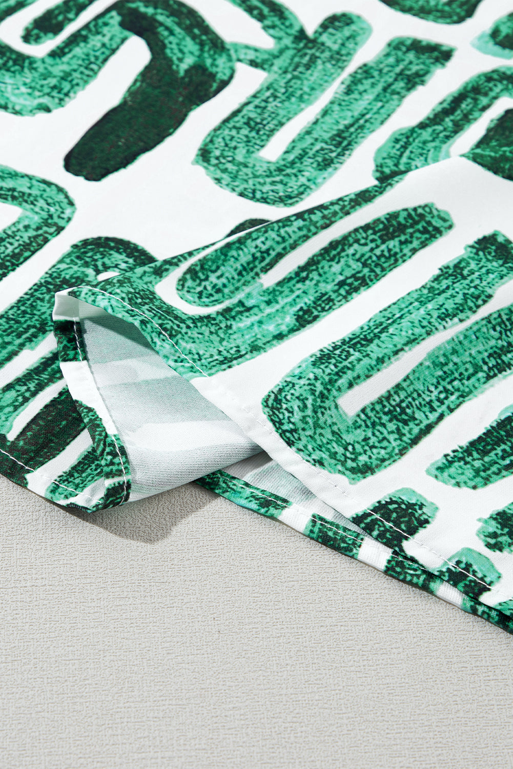 Beige Embroidered Puff Sleeve Frilled Neck Printed Top eAura