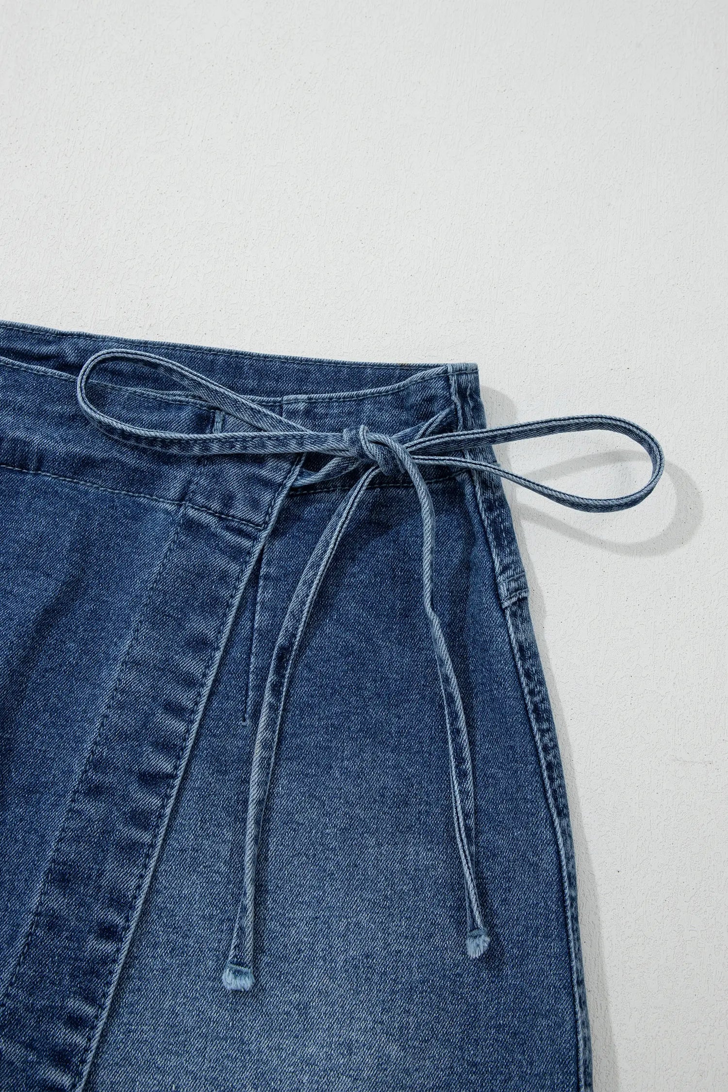 Ashleigh Blue Wrapped Tied Waist Denim Skort