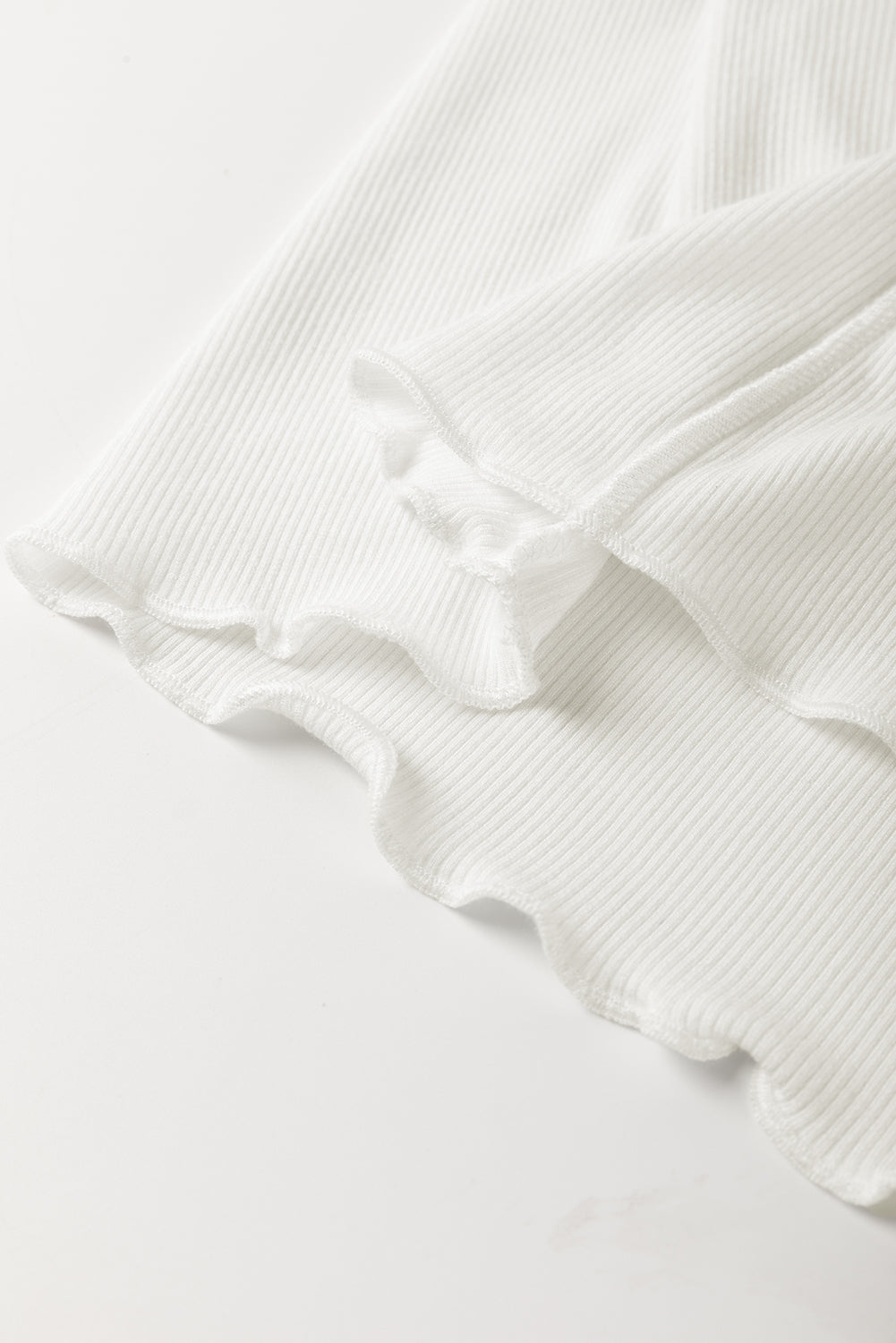 White Exposed Seam Slim Fit Long Sleeve Top - eAura