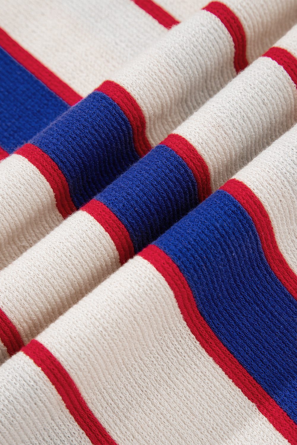 Blue Stripe Polo Pullover Sweatshirt - eAura