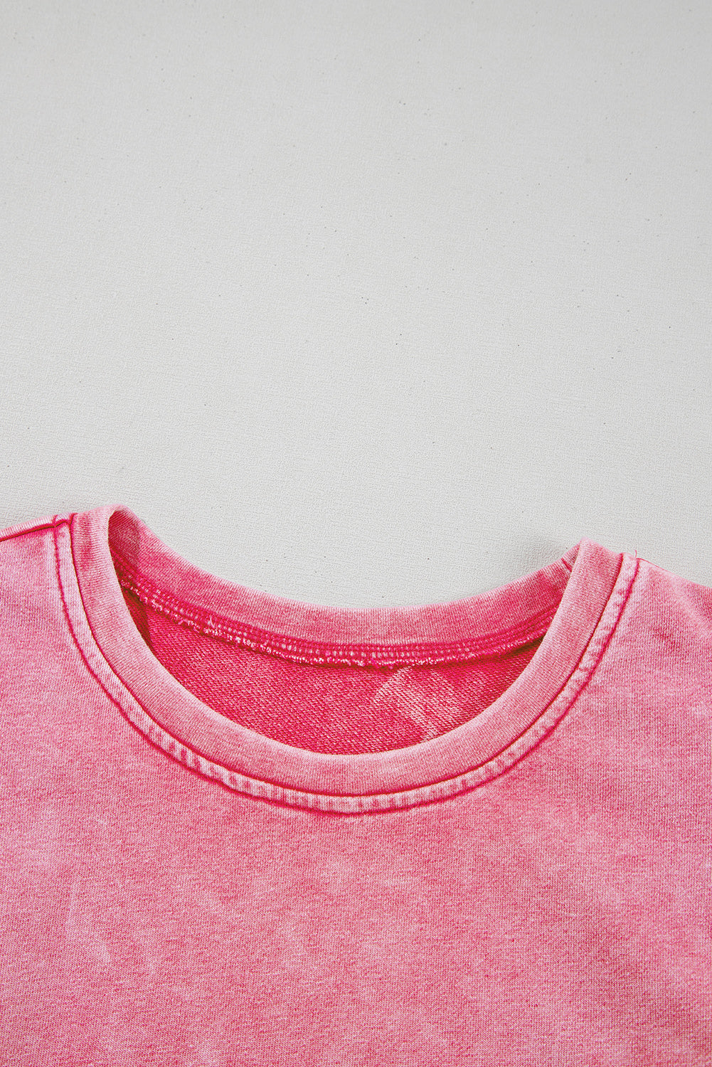 Sachet Pink Mineral Wash Raw Edge Ruffle Mini Dress eAura
