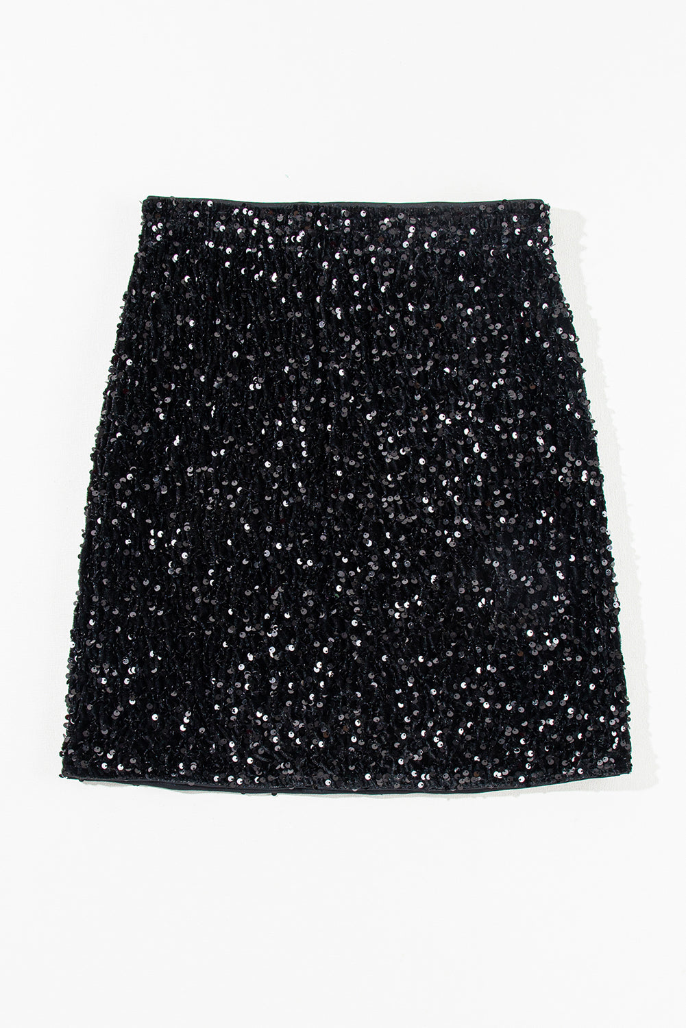 Black Sequin Bodycon Mini Skirt - eAura