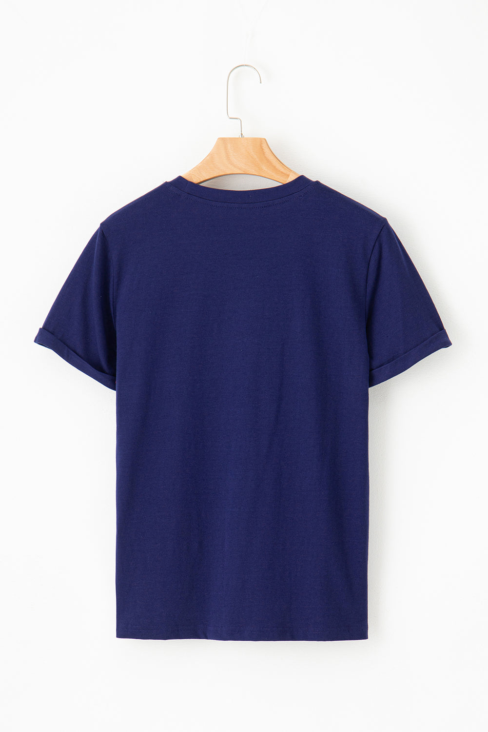 Casual Plain Crew Neck Tee T-Shirt