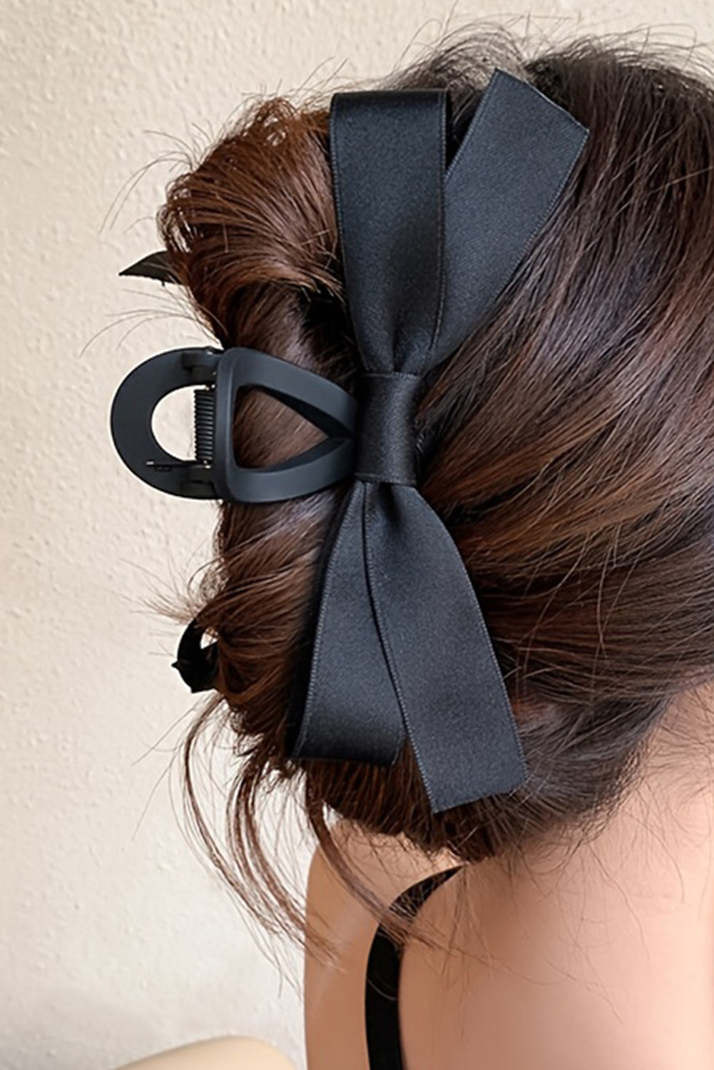 Red Ribbon Bow Decor Hair Clip - eAura