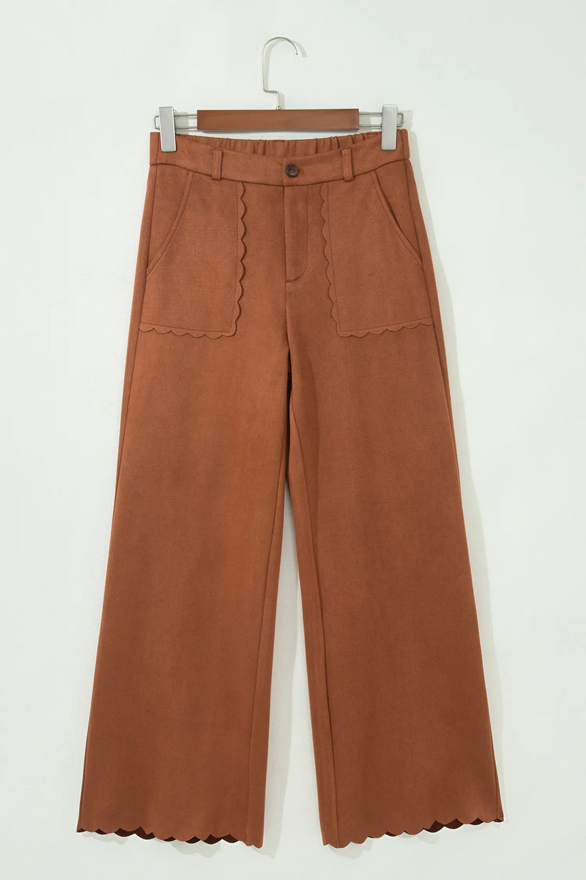 Scalloped Edge Pocket Full-Length Pant – Thai Curry