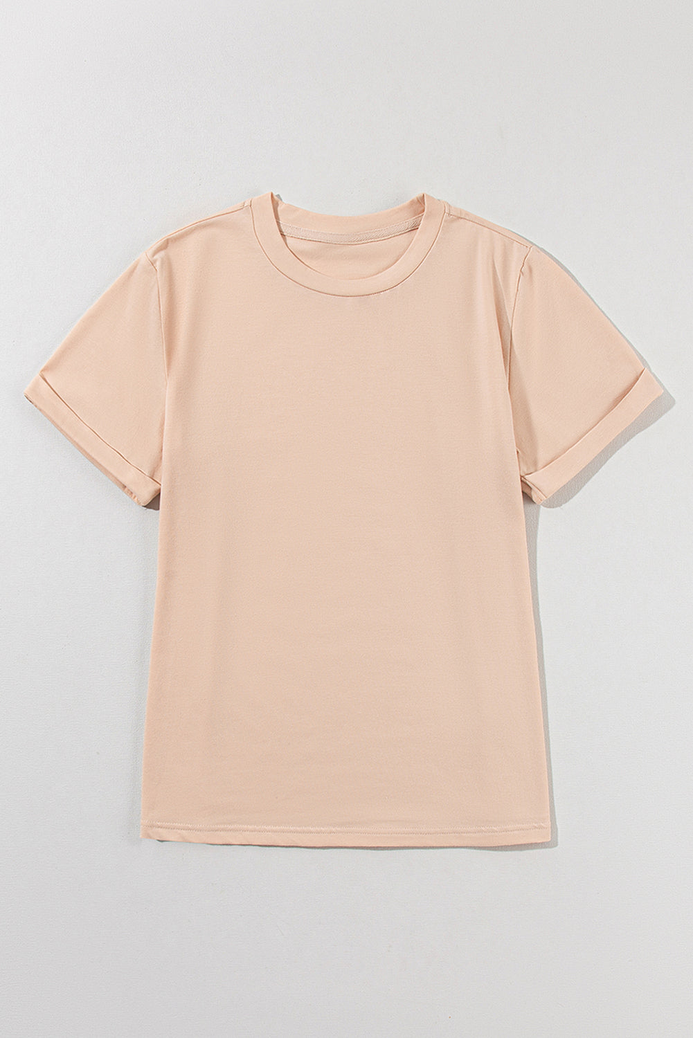 Casual Plain Crew Neck Tee T-Shirt