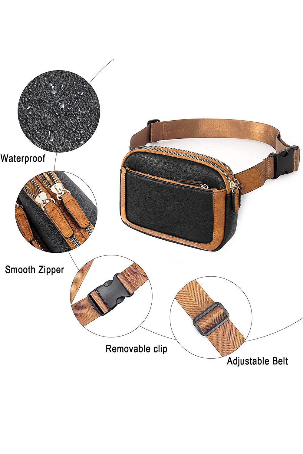 White Adjustable Strap Mini PU Leather Crossbody Bag BB Fashion Outlet