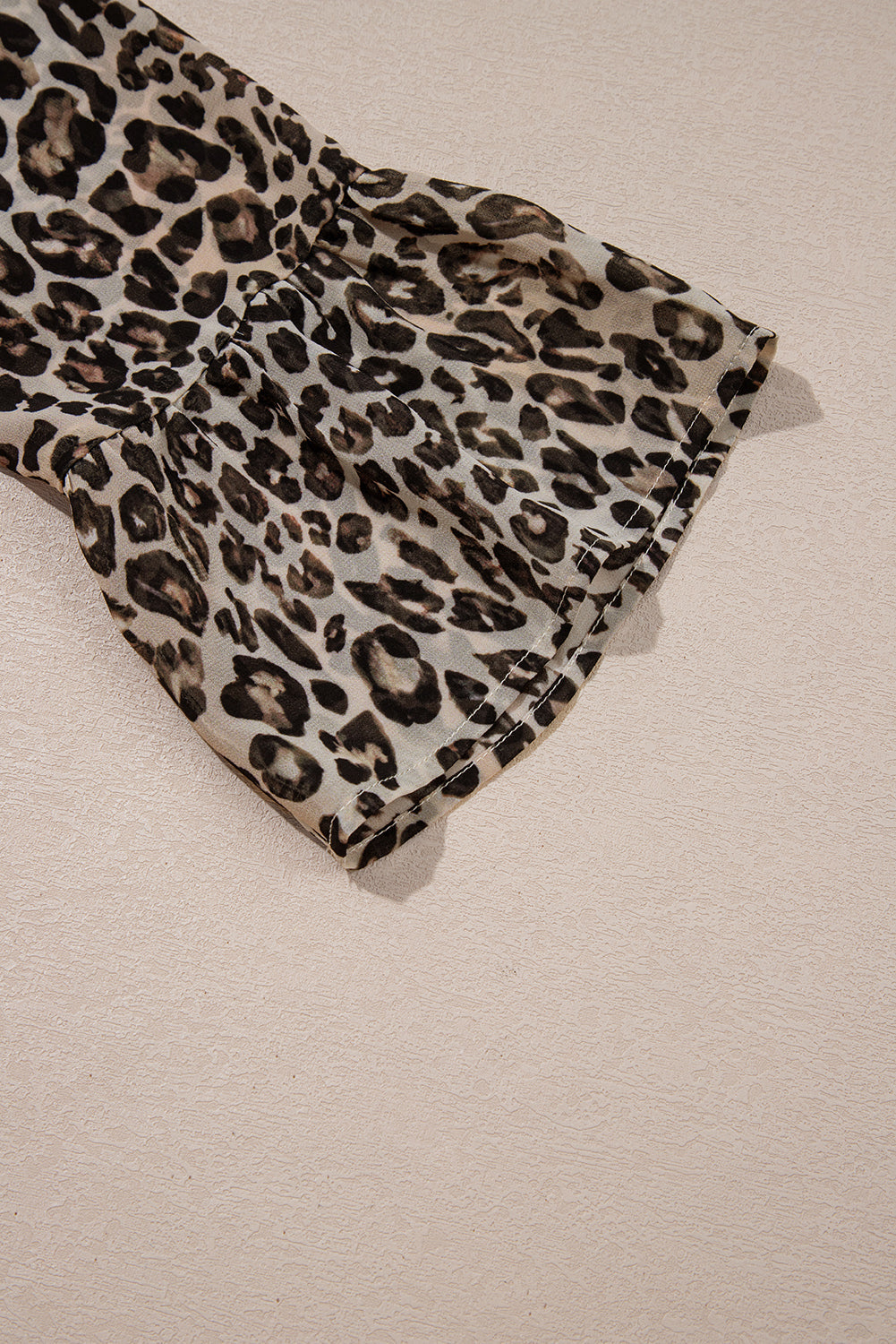 Leopard 3/4 Sleeve V-Neck Smock Dress - eAura