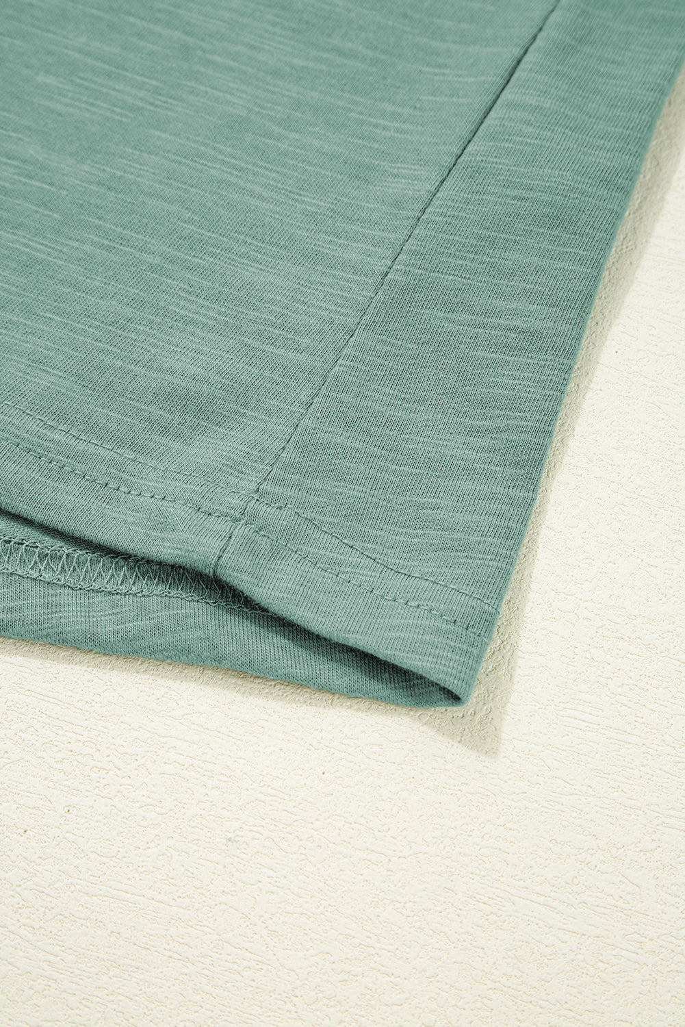 Mist Green Metallic Sheen Edge Scoop Neck Sleeveless Top eAura