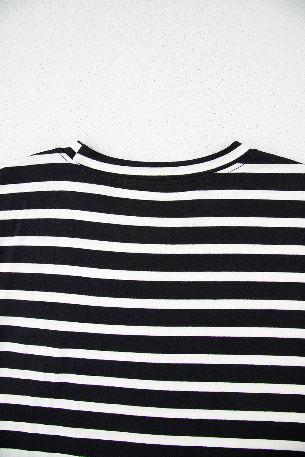 Black White Striped Short Sleeve Top and Shorts Set eAura