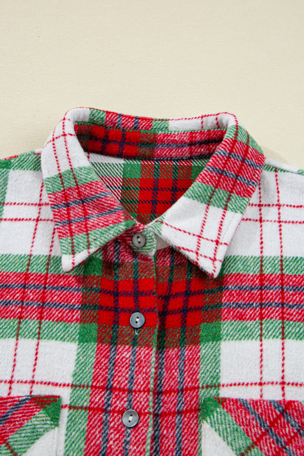Red Plaid Casual Flannel Shacket eAura