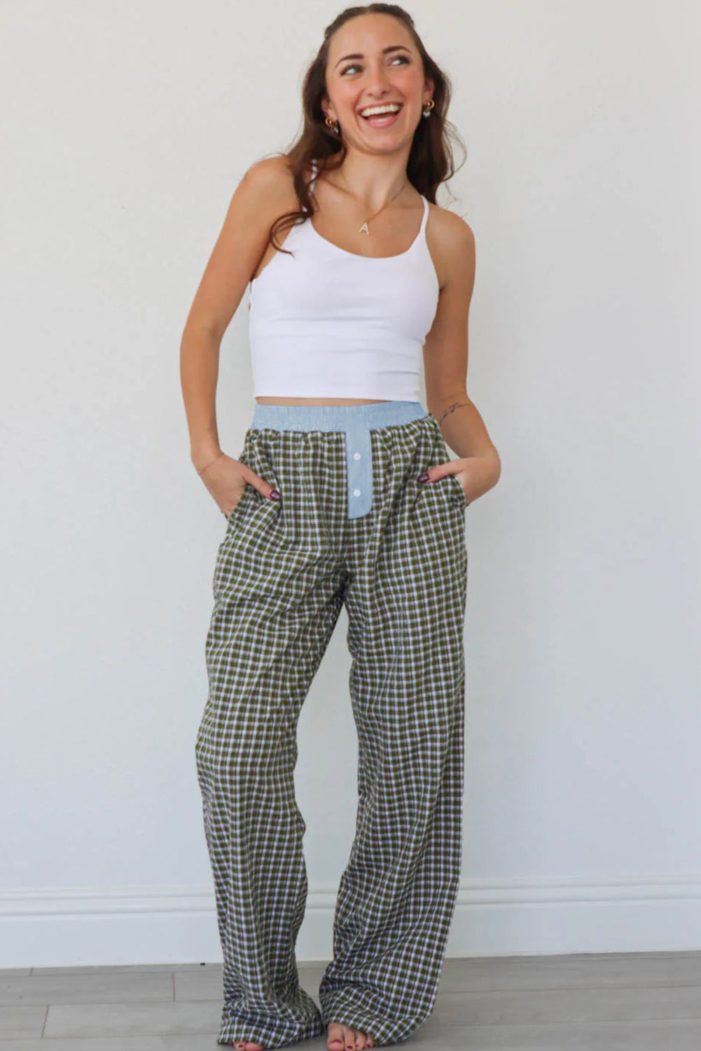 Preppy Gingham Boxer Trousers - eAura