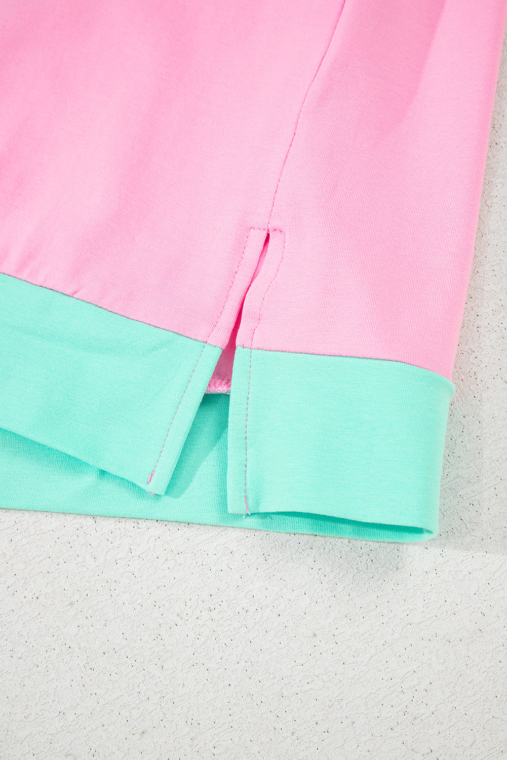 Myosotis Two Tone Half Buttons Collared T Shirt eAura