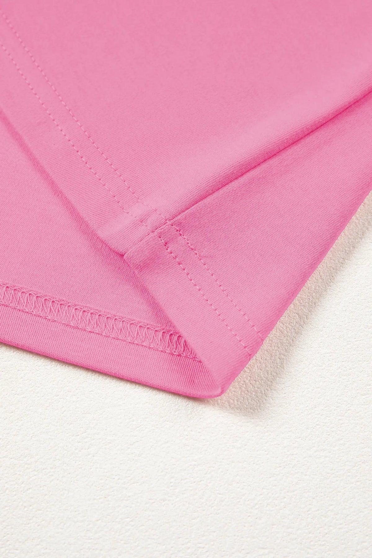 Solid Colour High Neck Oversize Tee – Wisteria