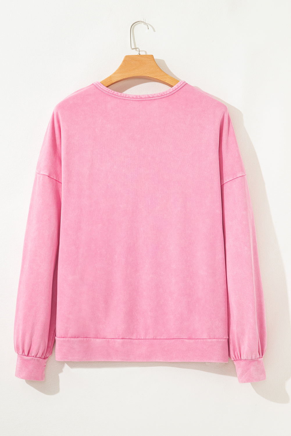 Bonbon Waffle Bowknot Patchwork Graphic Mineral Wash Plus Size Sweatshirt eAura