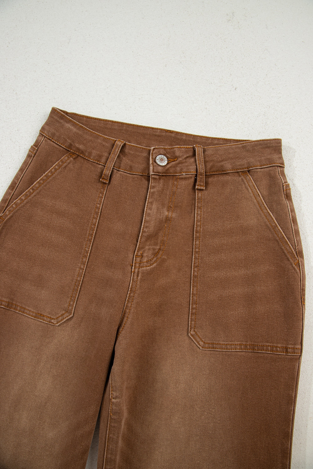 Cropped High Rise Wide Leg Jeans - eAura